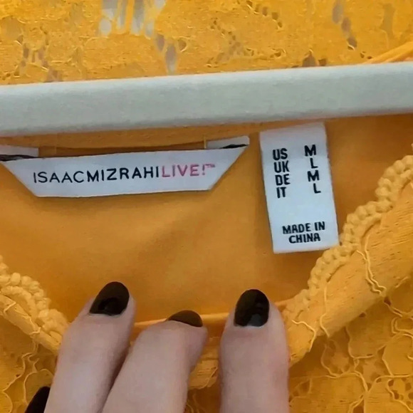 Isaac Mitzrahi Live! Women's short Sleeve Lace top - Picture 4 of 8